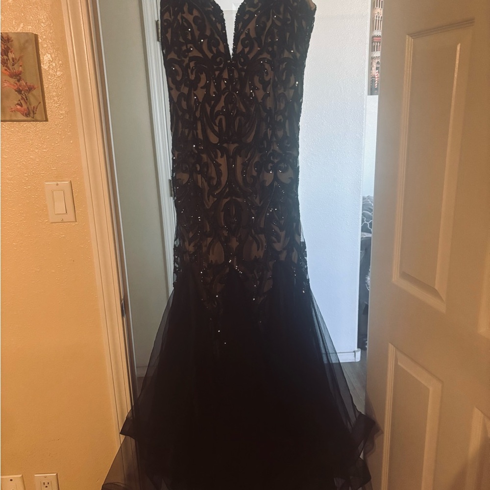 Elegant Black tulle Gown